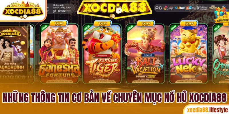 Những thông tin cơ bản về chuyên mục nổ hũ Xocdia88